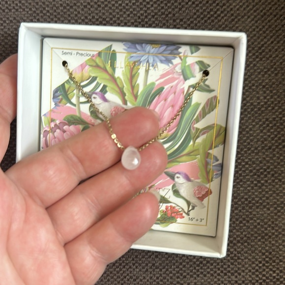 Ella Shea Rose Quartz Power Stones Necklace Semi Precious Love Care Empathy - Picture 1 of 4